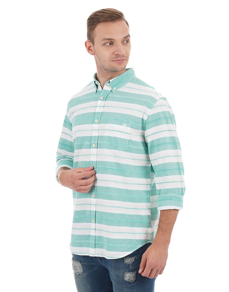 Aeropostale Men Casual Wear Striped  Shirt