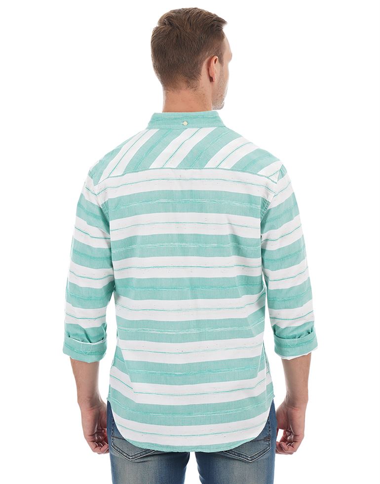 Aeropostale Men Casual Wear Striped  Shirt