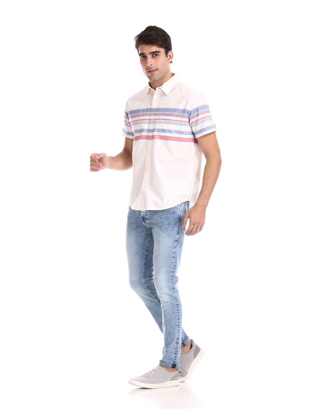 Aeropostale Men Casual Wear Striped Shirt