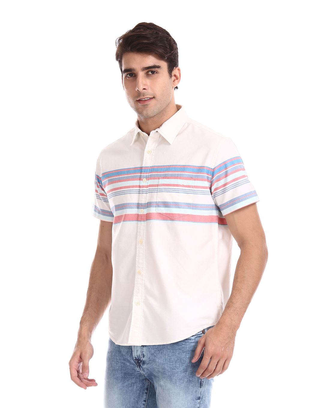 Aeropostale Men Casual Wear Striped Shirt