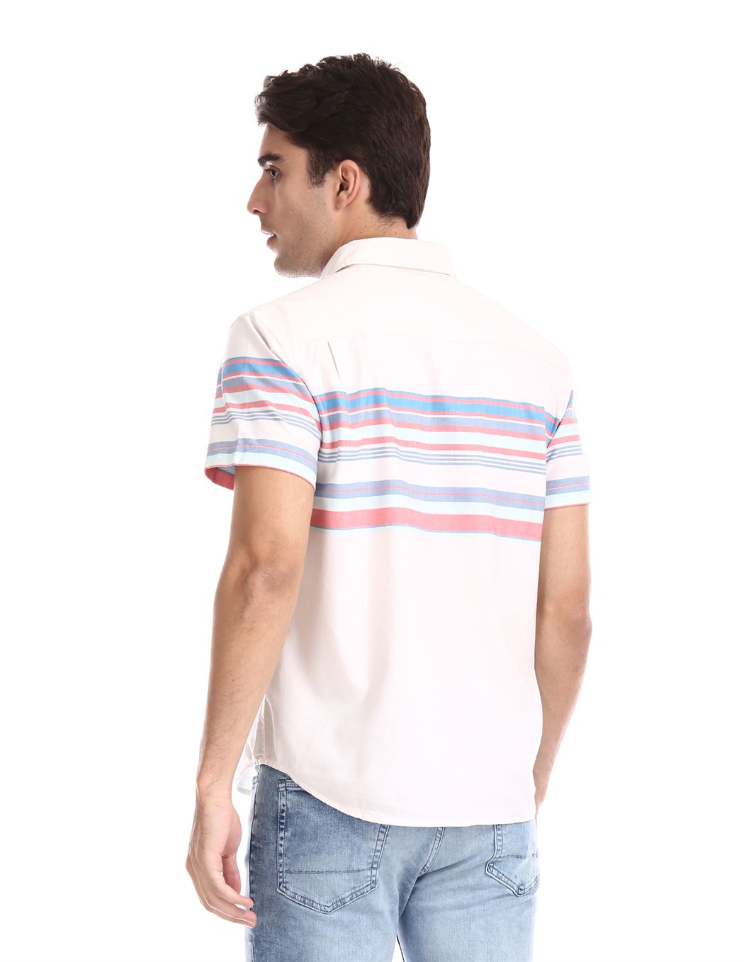 Aeropostale Men Casual Wear Striped Shirt