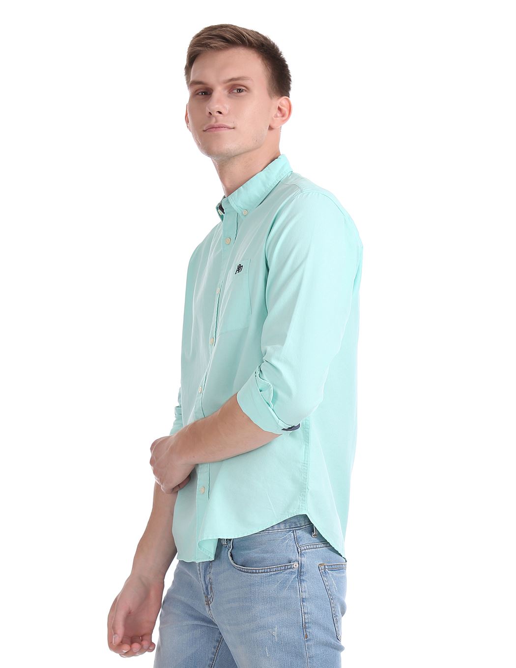 Aeropostale Men Casual Wear Solid Shirt