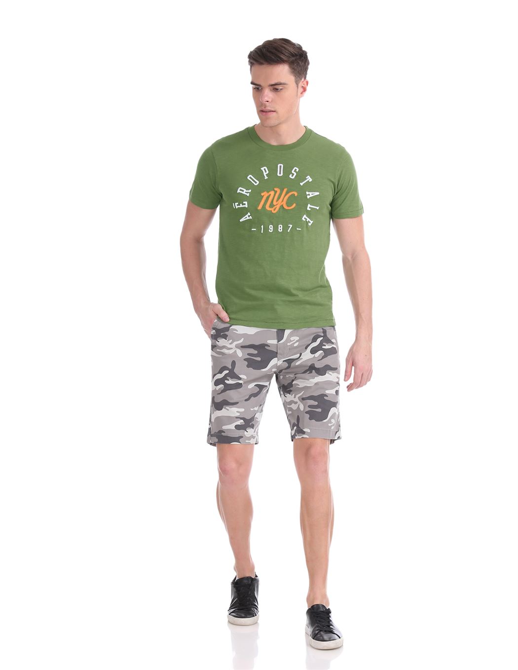 Aeropostale Men Casual Wear Graphic Print T-Shirt