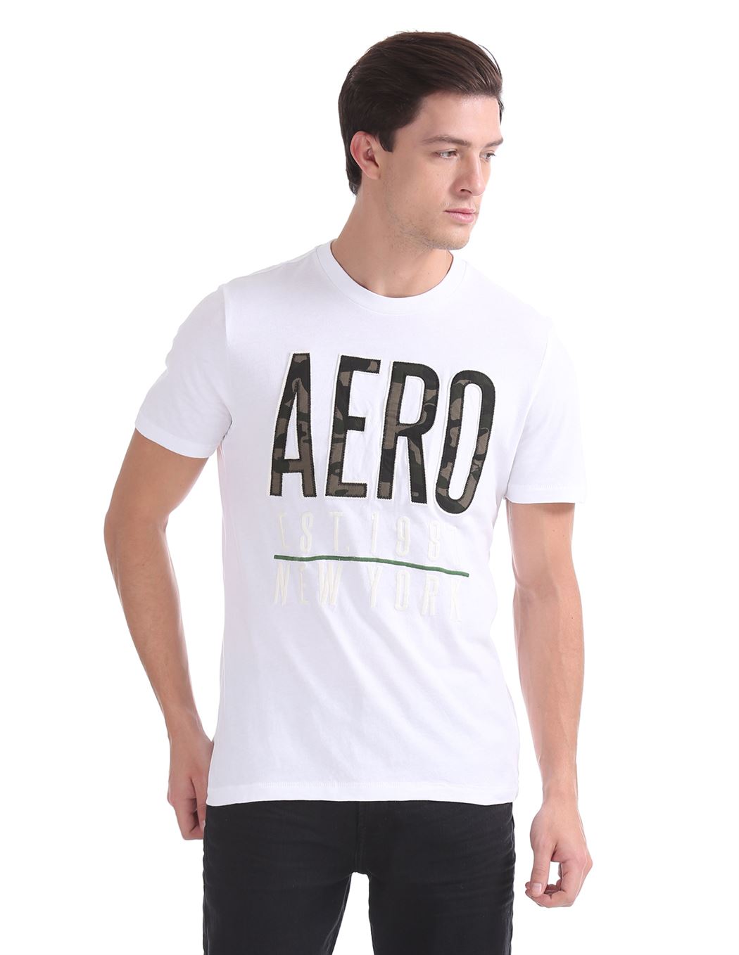 Aeropostale Men Casual Wear Printed T-Shirt