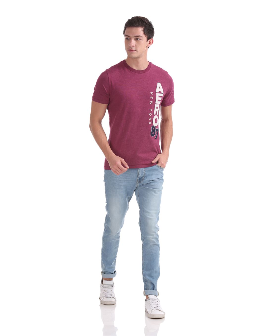 Aeropostale Men Casual Wear Printed T-Shirt