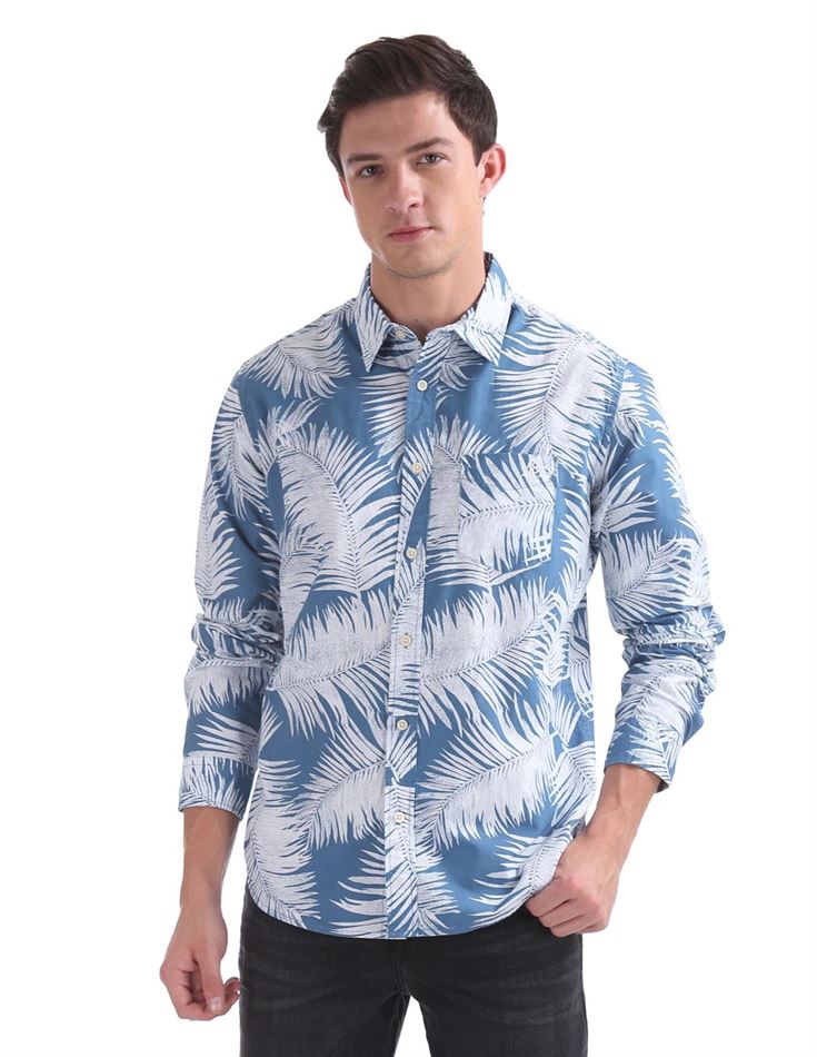 Aeropostale Men Casual Wear Floral Print Shirt