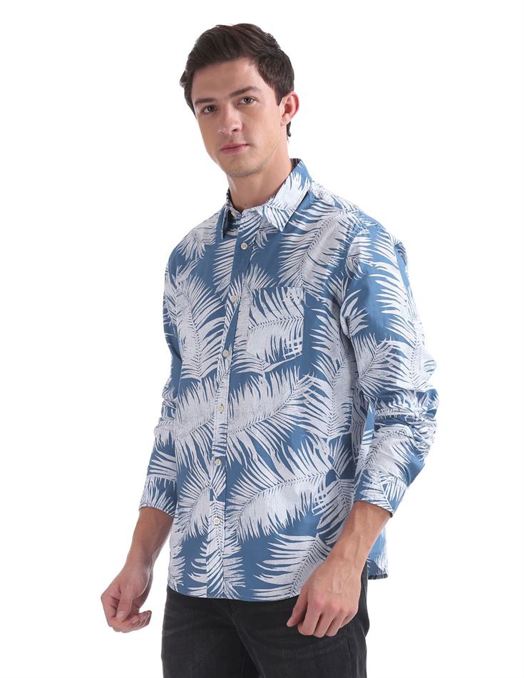 Aeropostale Men Casual Wear Floral Print Shirt