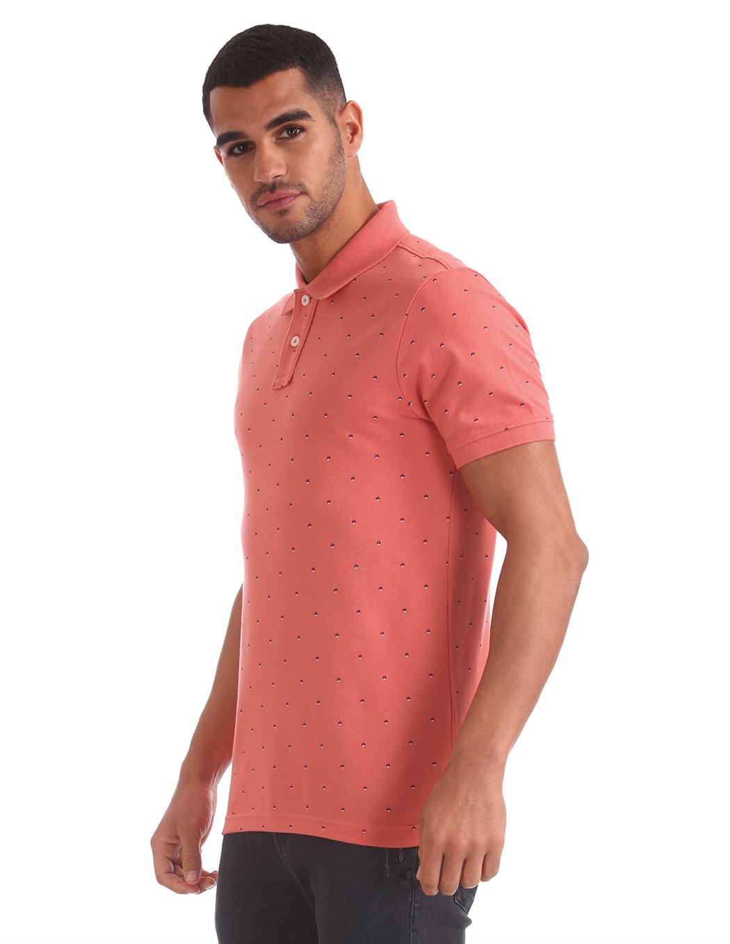 Aeropostale Men Casual Wear Printed Polo T-Shirt