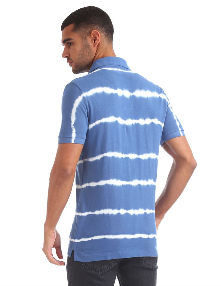 Aeropostale Men Casual Wear Striped Polo T-Shirt