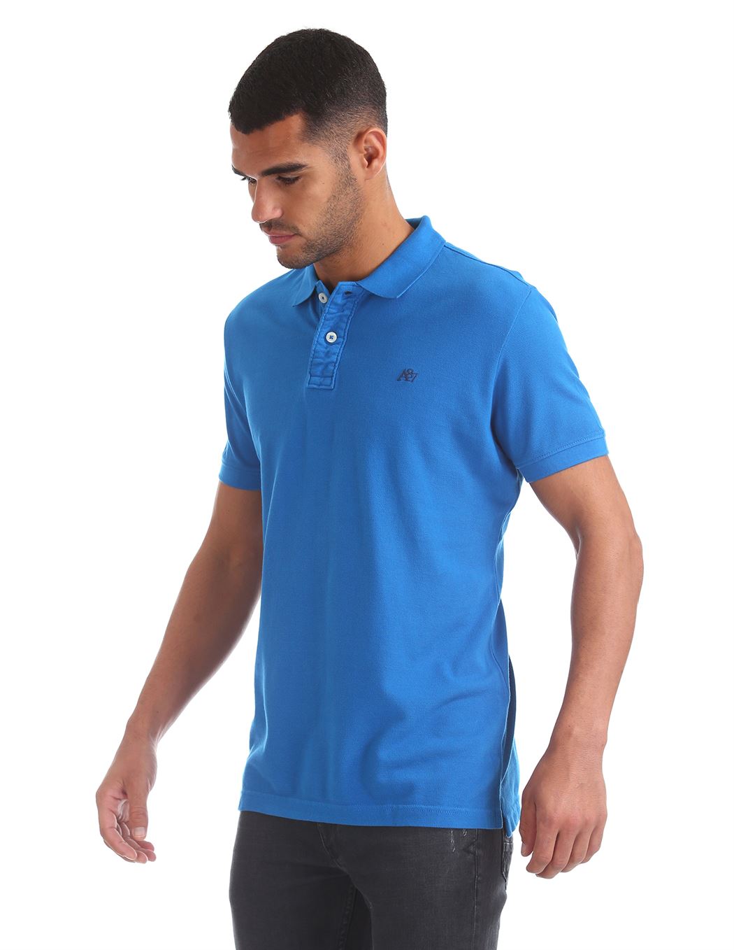 Aeropostale Men Casual Wear Solid Polo T-Shirt