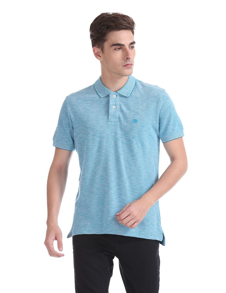 Aeropostale Men Casual Wear Solid Polo T-Shirt