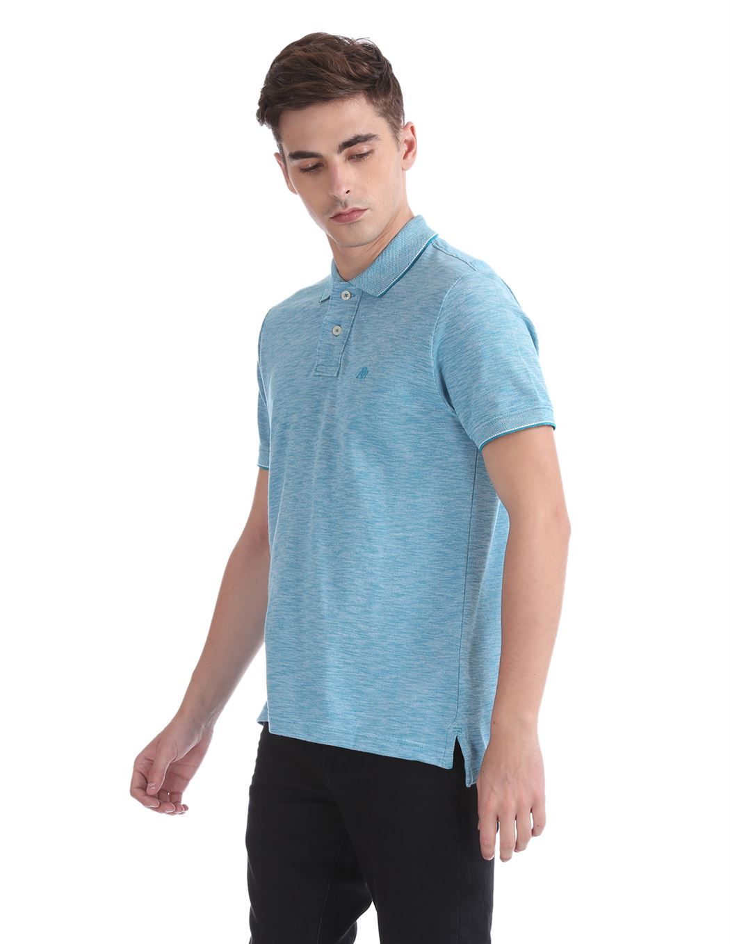 Aeropostale Men Casual Wear Solid Polo T-Shirt