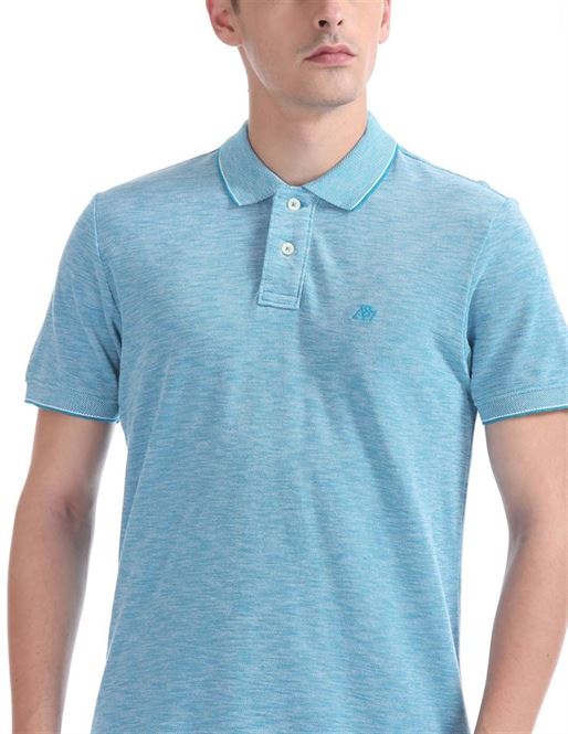 Aeropostale Men Casual Wear Solid Polo T-Shirt