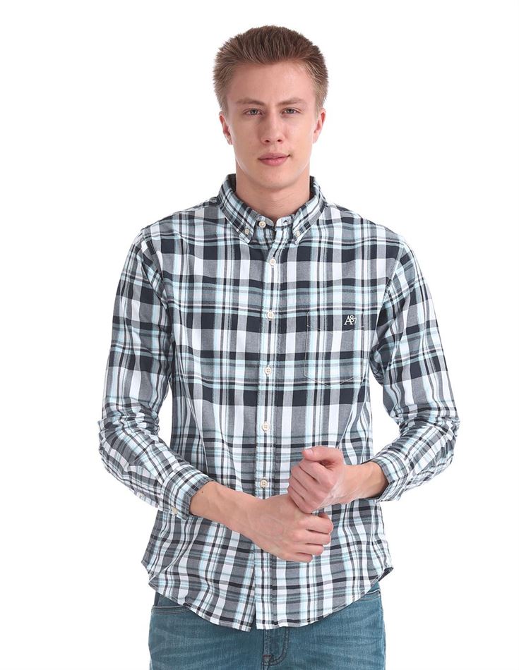 Aeropostale Men Casual Wear Checkered Shirt