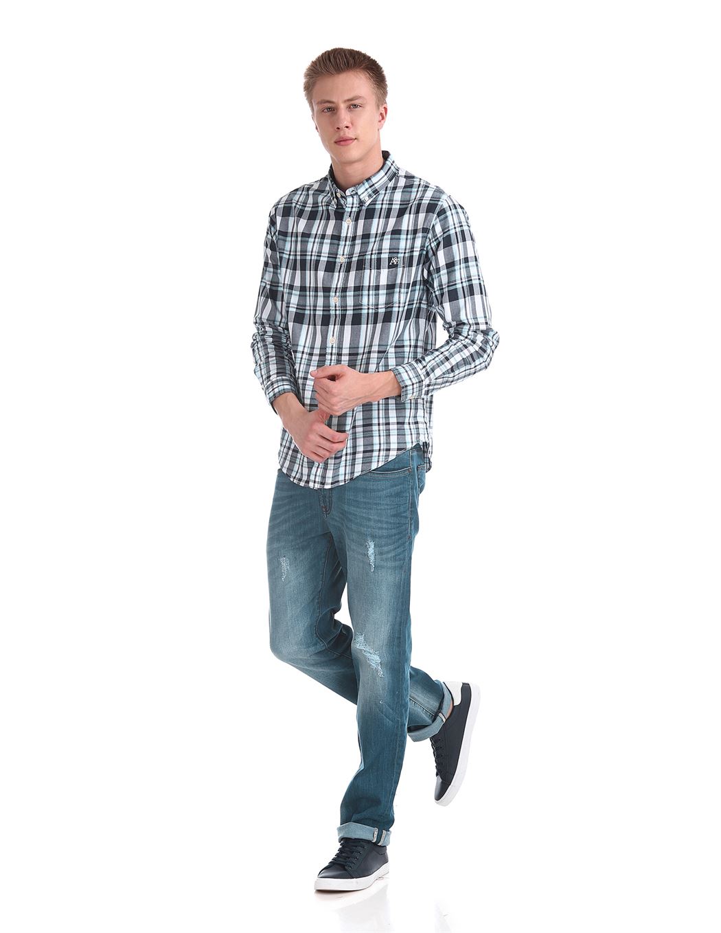 Aeropostale Men Casual Wear Checkered Shirt