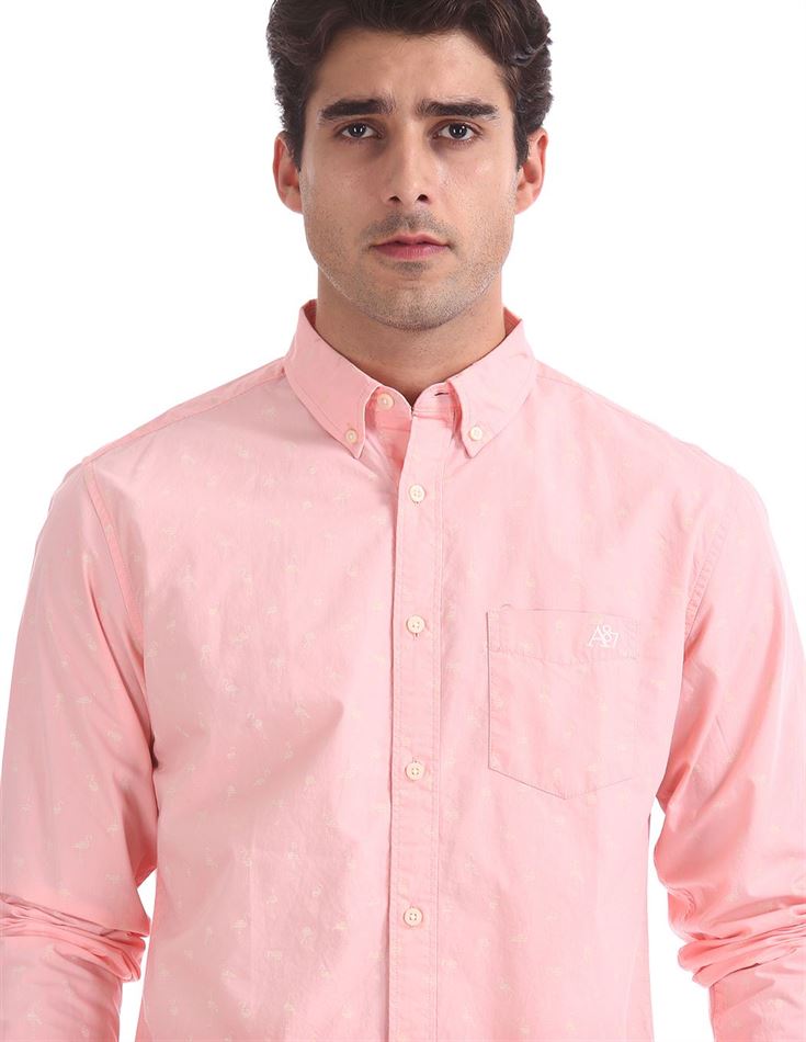 Aeropostale Men Casual Wear Printed Shirt