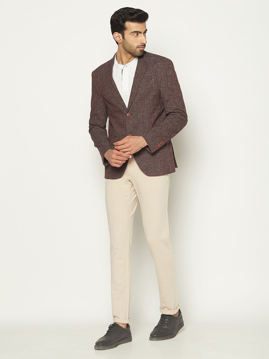 Blackberry Men Formal Wear Brown Blazer