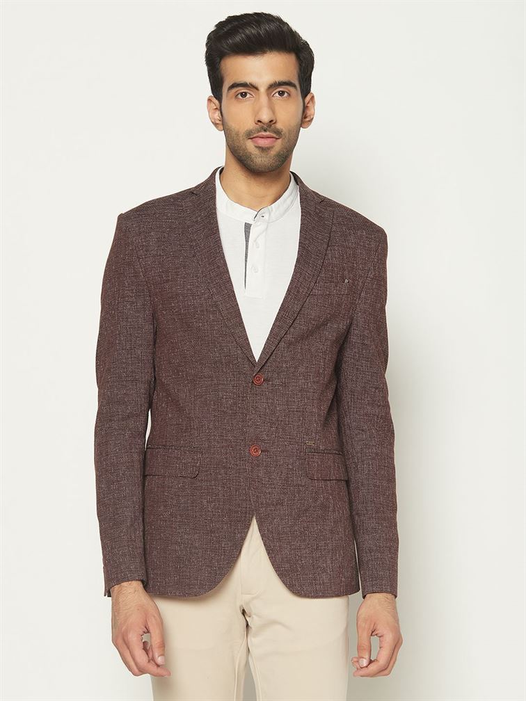 Blackberry Men Formal Wear Brown Blazer