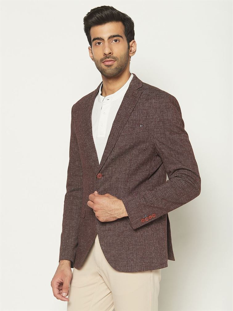 Blackberry Men Formal Wear Brown Blazer