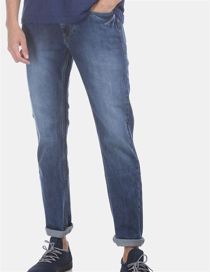 flying machine tapered fit men blue jeans