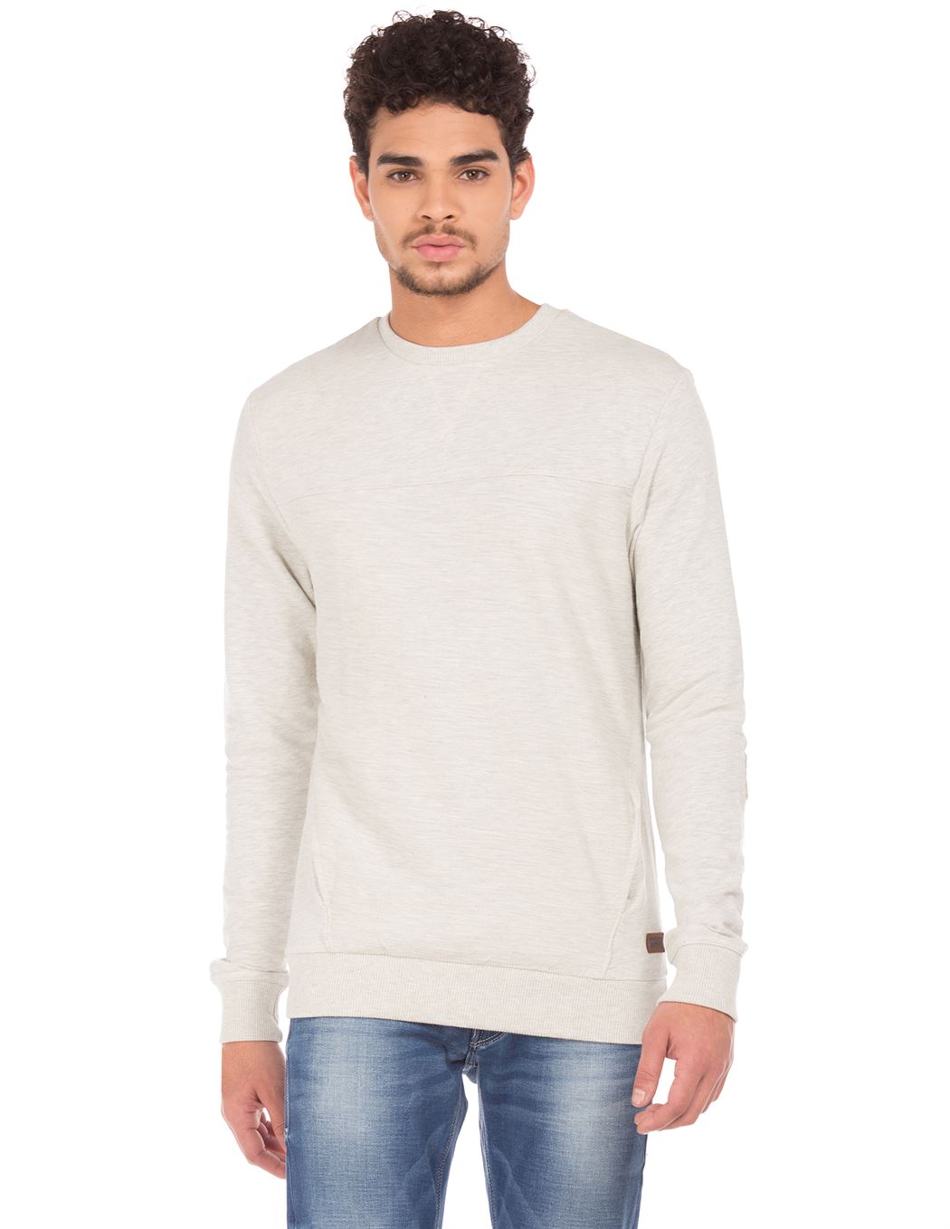 flying machine full sleeve solid men's sweatshirt