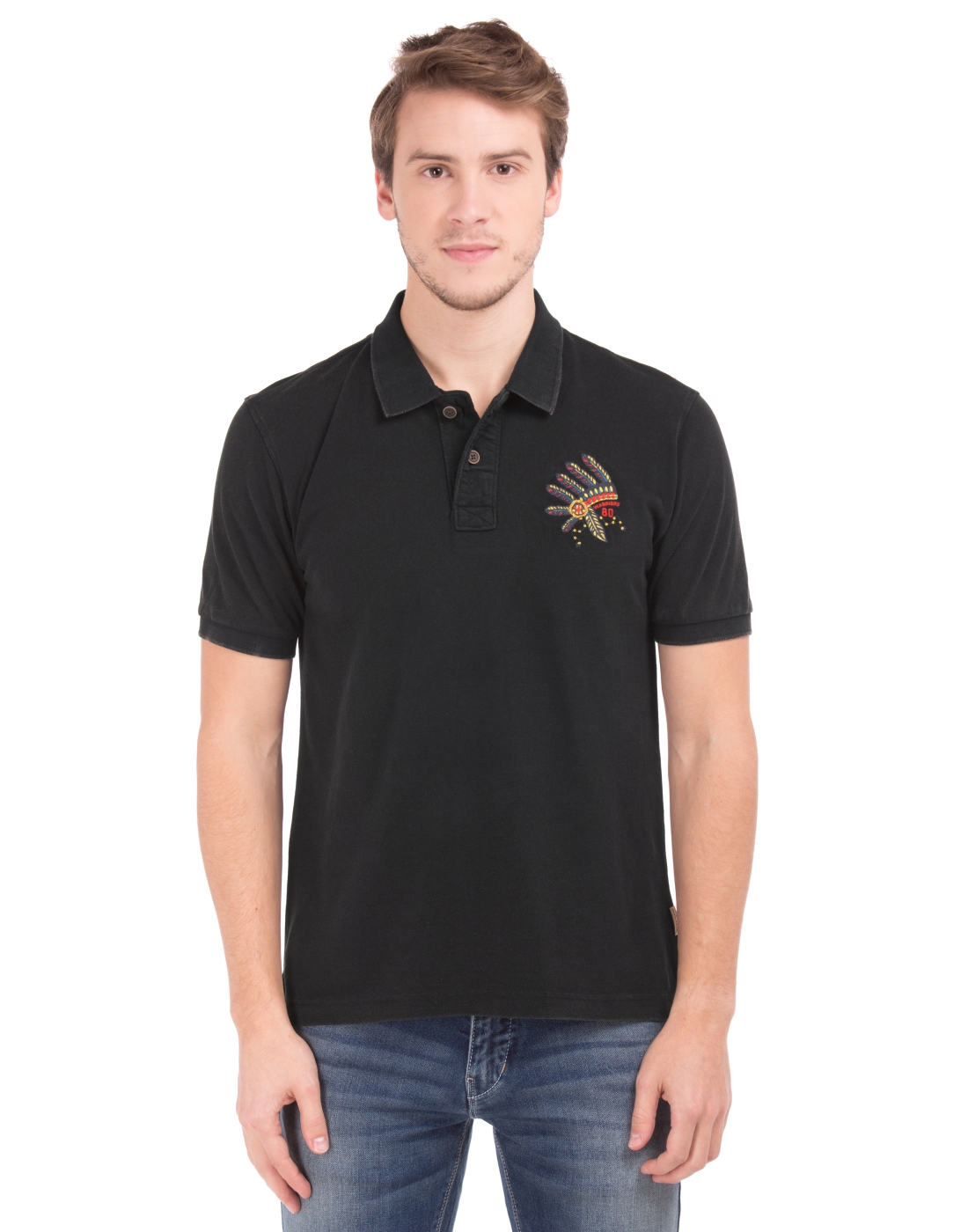 flying machine black t shirt