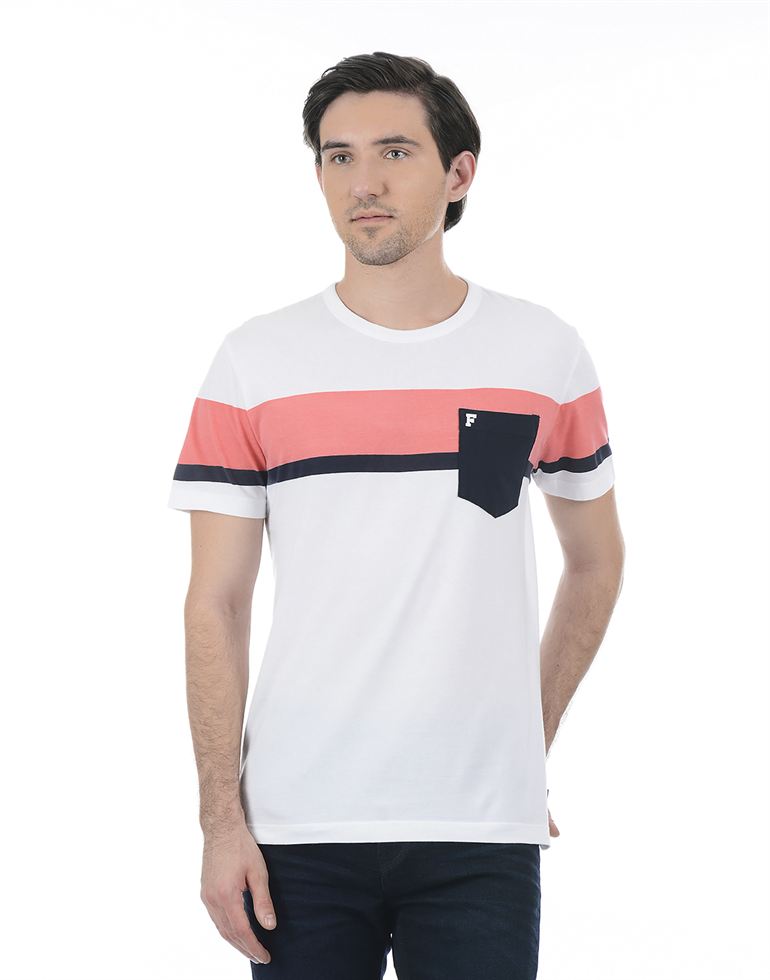 French Connection Men Casual Wear Striped T-Shirt