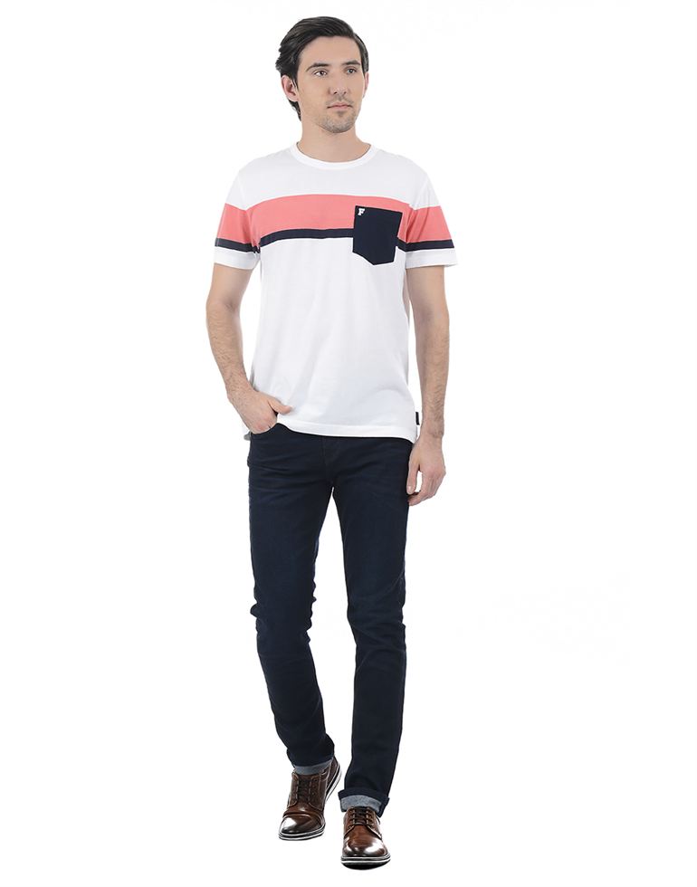 French Connection Men Casual Wear Striped T-Shirt