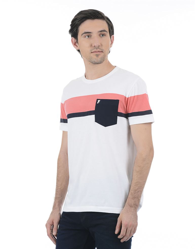 French Connection Men Casual Wear Striped T-Shirt