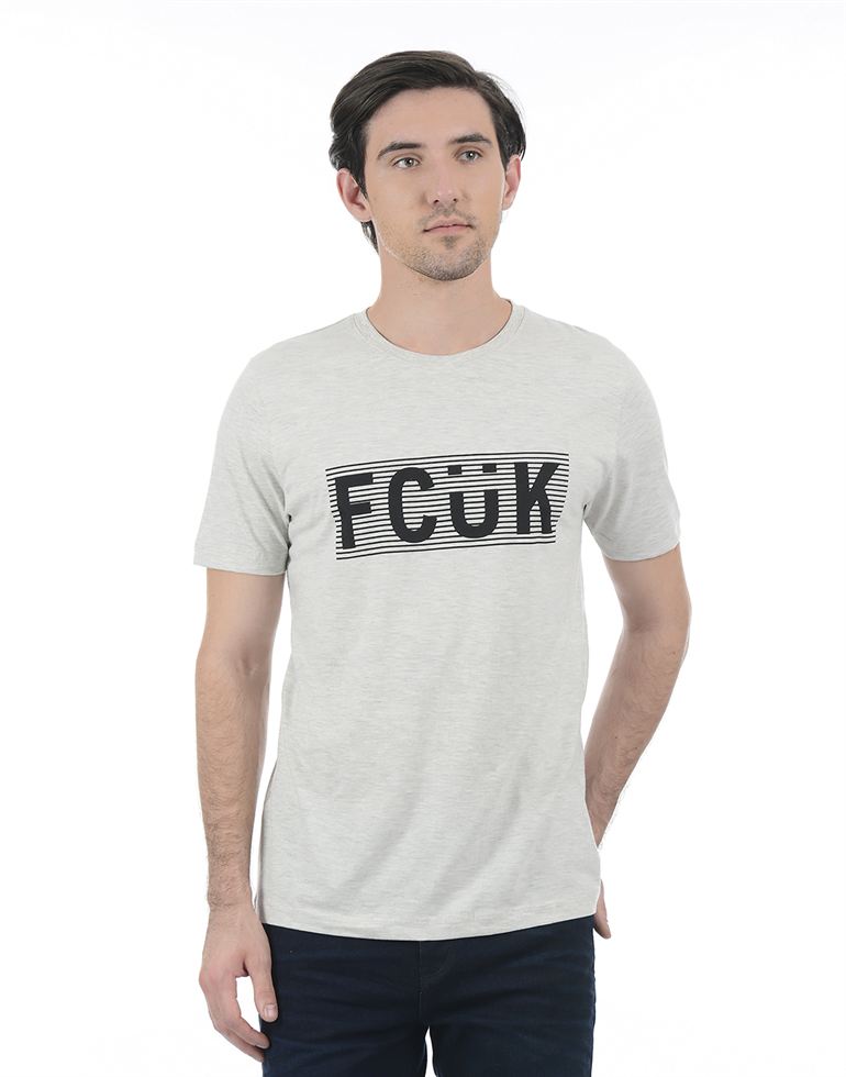 French Connection Men Casual Wear Solid T-Shirt