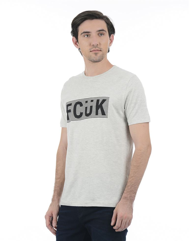 French Connection Men Casual Wear Solid T-Shirt