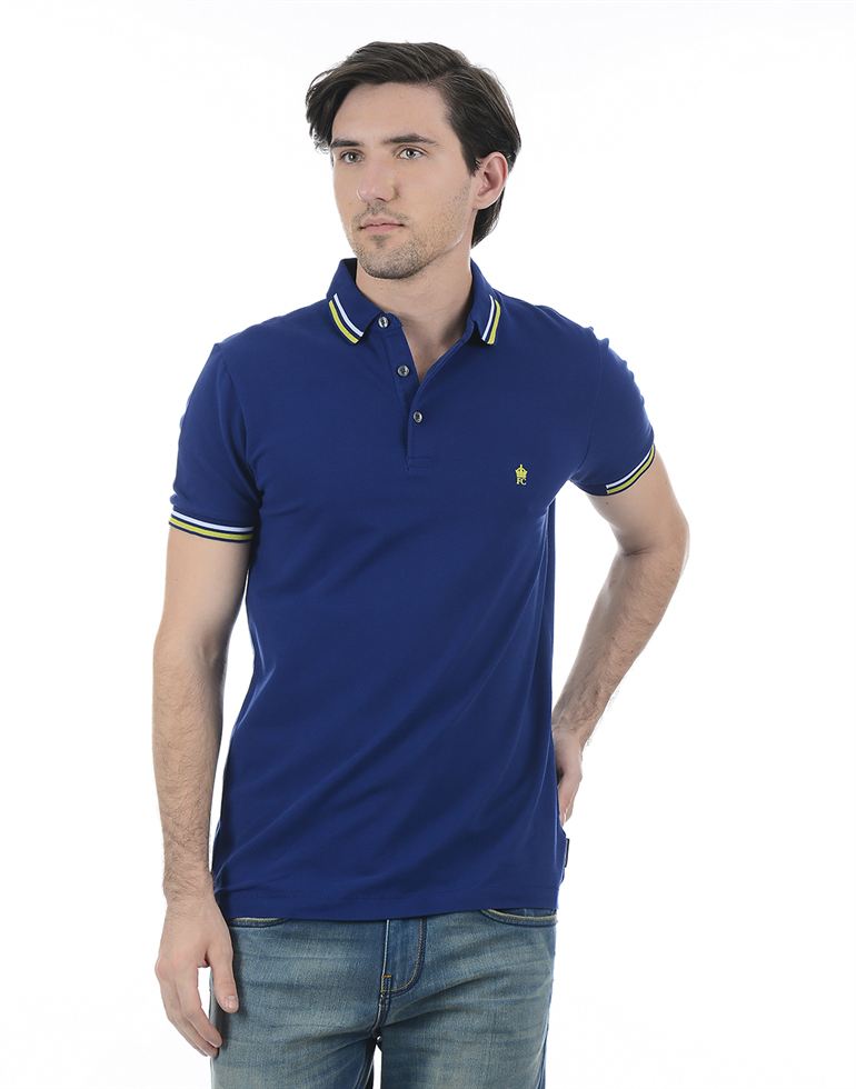 French Connection Men Casual Wear Solid Polo T-Shirt