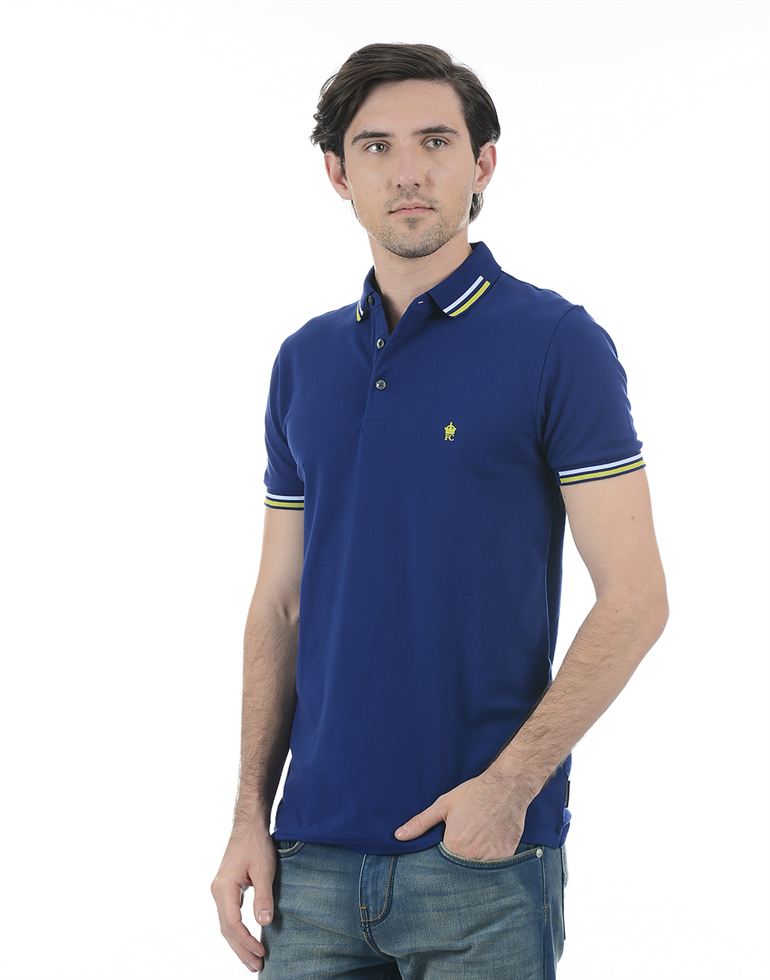 French Connection Men Casual Wear Solid Polo T-Shirt