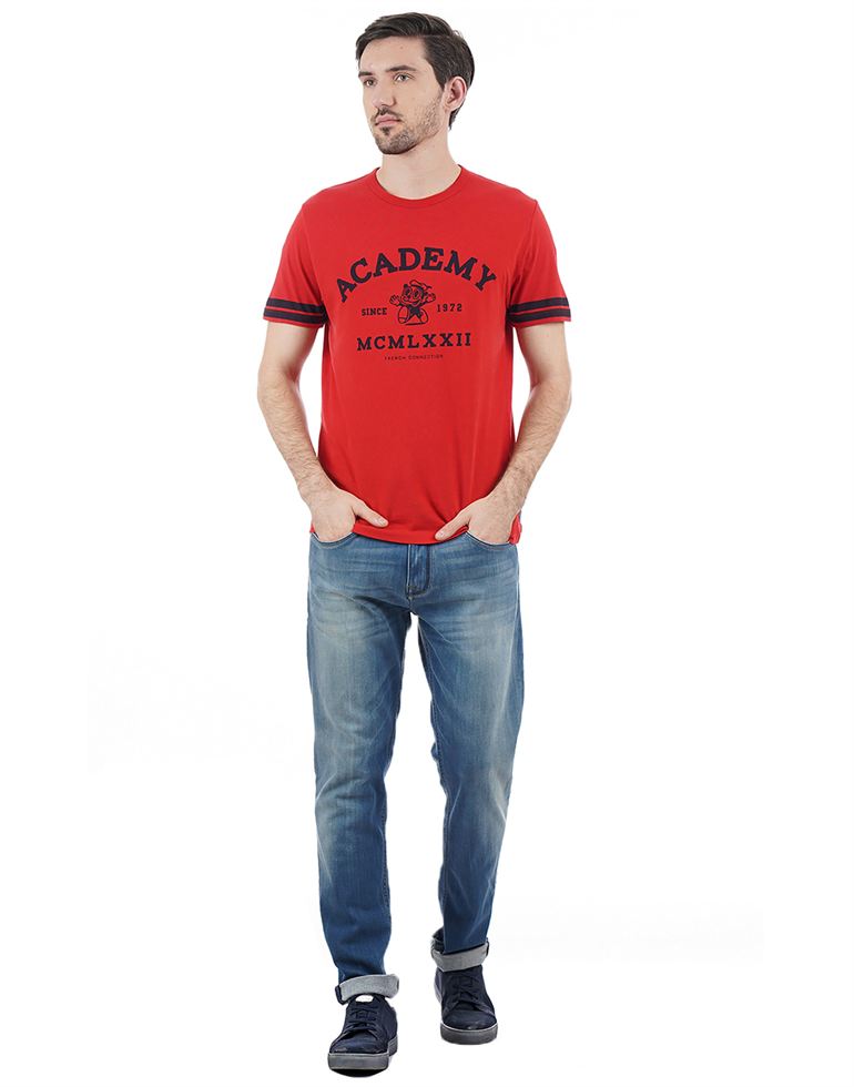 French Connection Men Casual Wear Printed T-Shirt