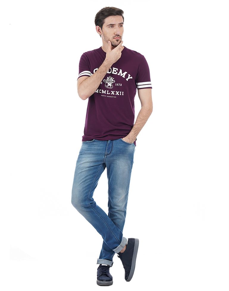 French Connection Men Casual Wear Printed T-Shirt