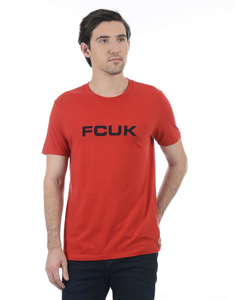 French Connection Men Casual Wear Solid T-Shirt