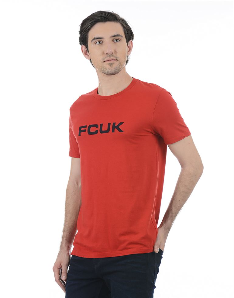 French Connection Men Casual Wear Solid T-Shirt