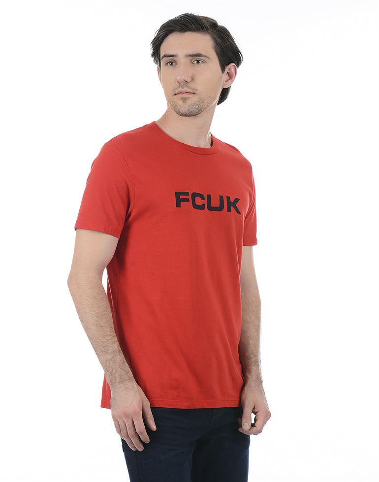 French Connection Men Casual Wear Solid T-Shirt