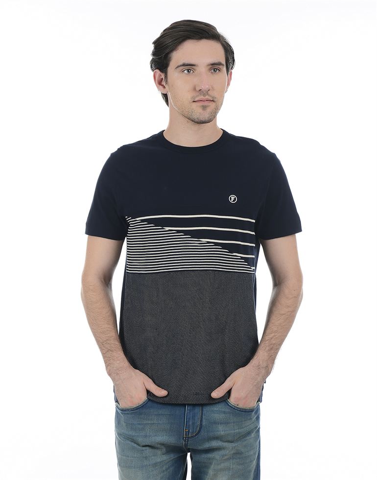 French Connection Men Casual Wear Striped T-Shirt