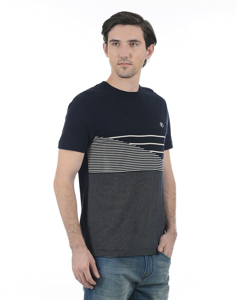 French Connection Men Casual Wear Striped T-Shirt