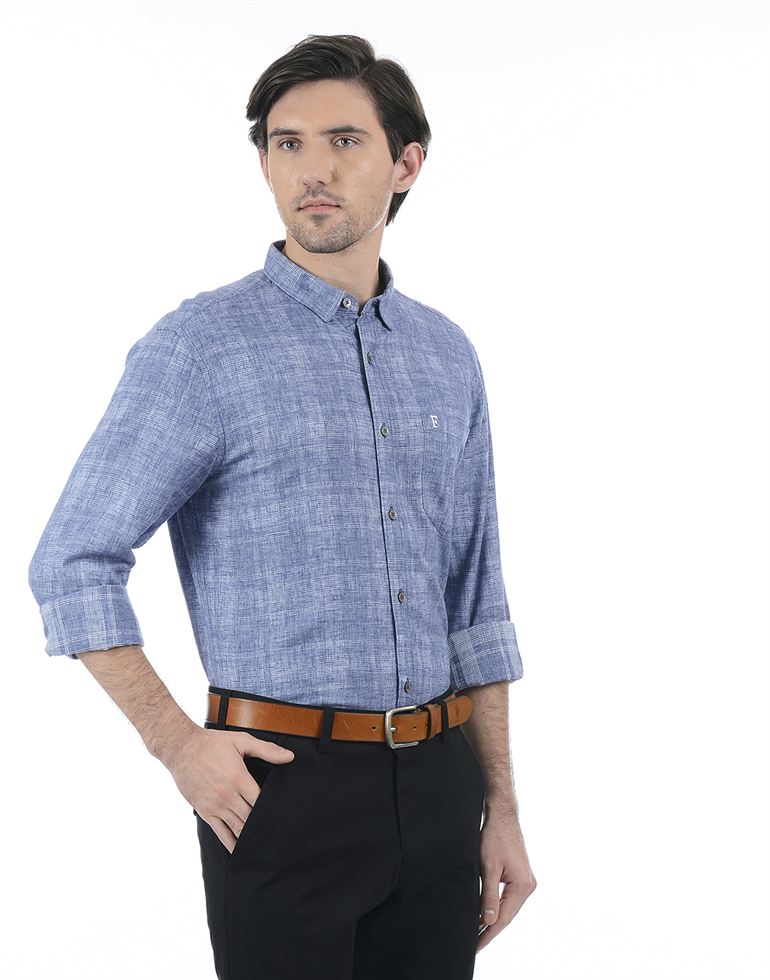 French Connection Men Casual Wear Solid Shirt