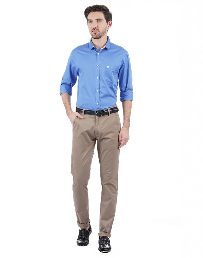 French Connection Men Casual Wear Solid Trouser