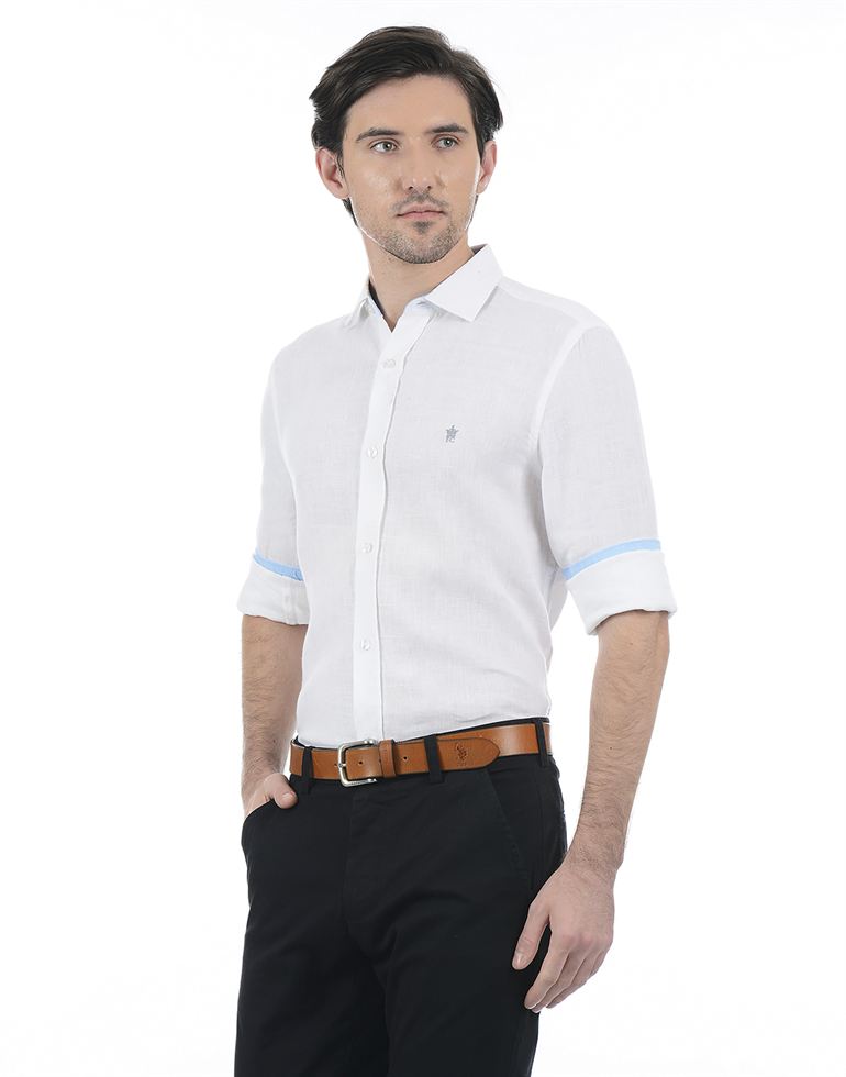 French Connection Men Casual Wear Solid Shirt