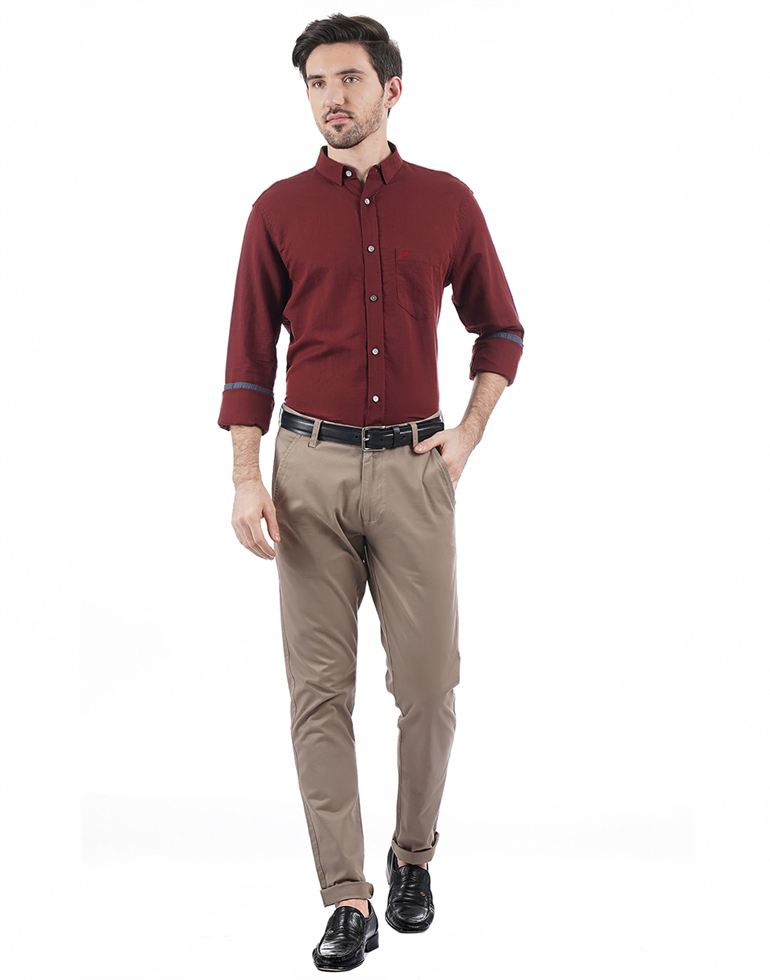 French Connection Men Casual Wear Solid Shirt