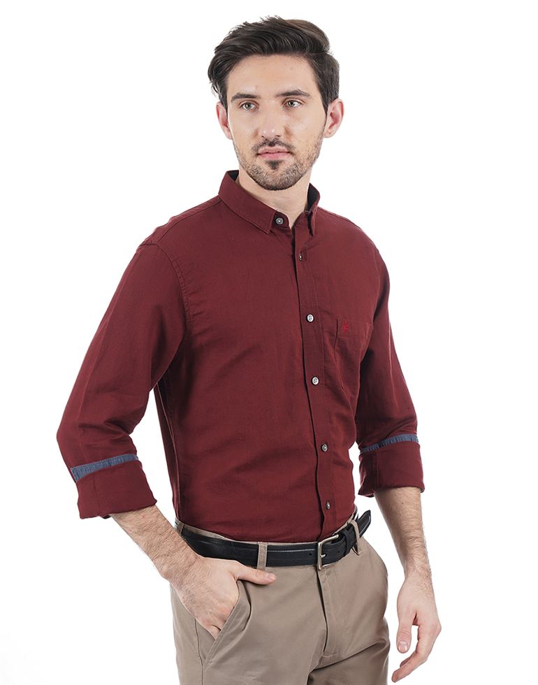 French Connection Men Casual Wear Solid Shirt