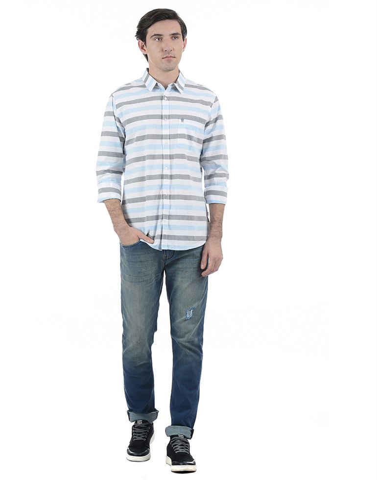 French Connection Men Casual Wear Striped Shirt