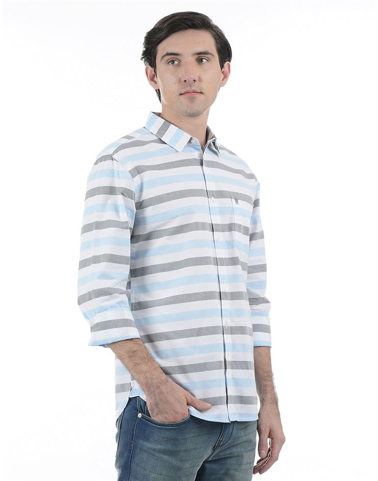 French Connection Men Casual Wear Striped Shirt