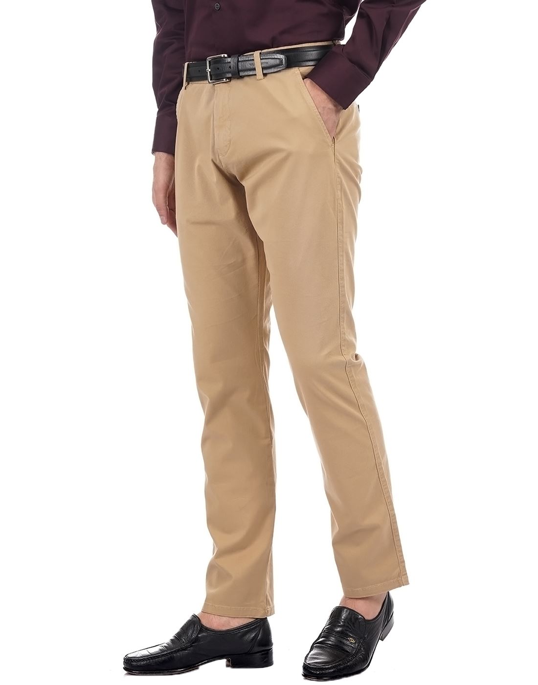 French Connection Men Casual Wear Solid Trousers