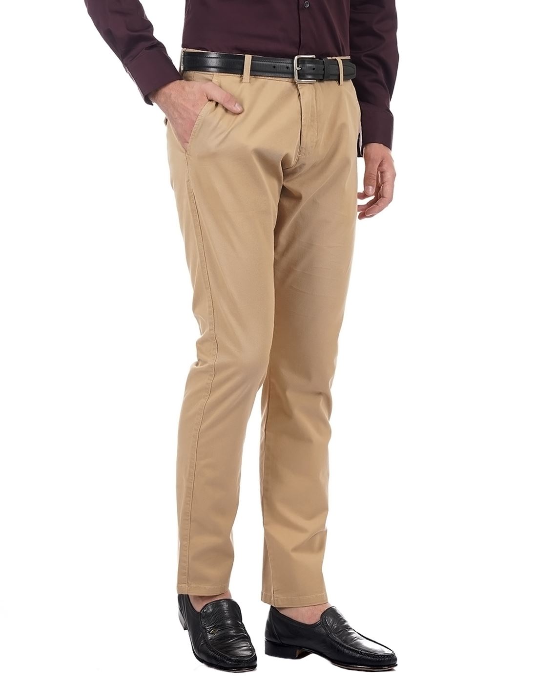 French Connection Men Casual Wear Solid Trousers