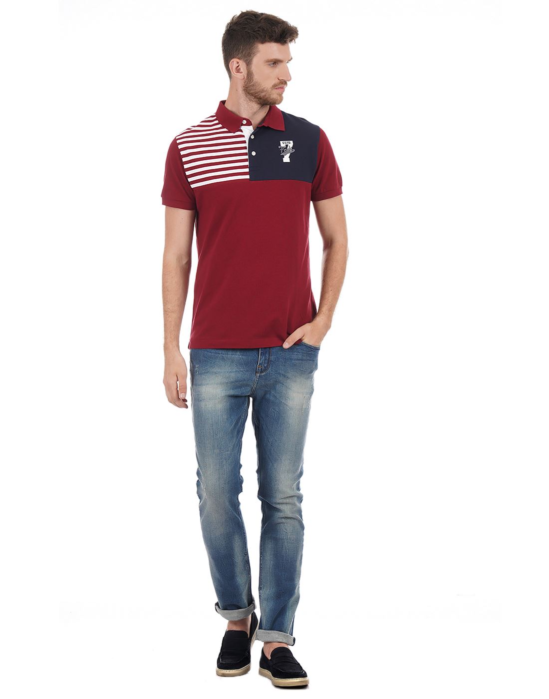 French Connection Men Casual Wear Striped T-Shirt